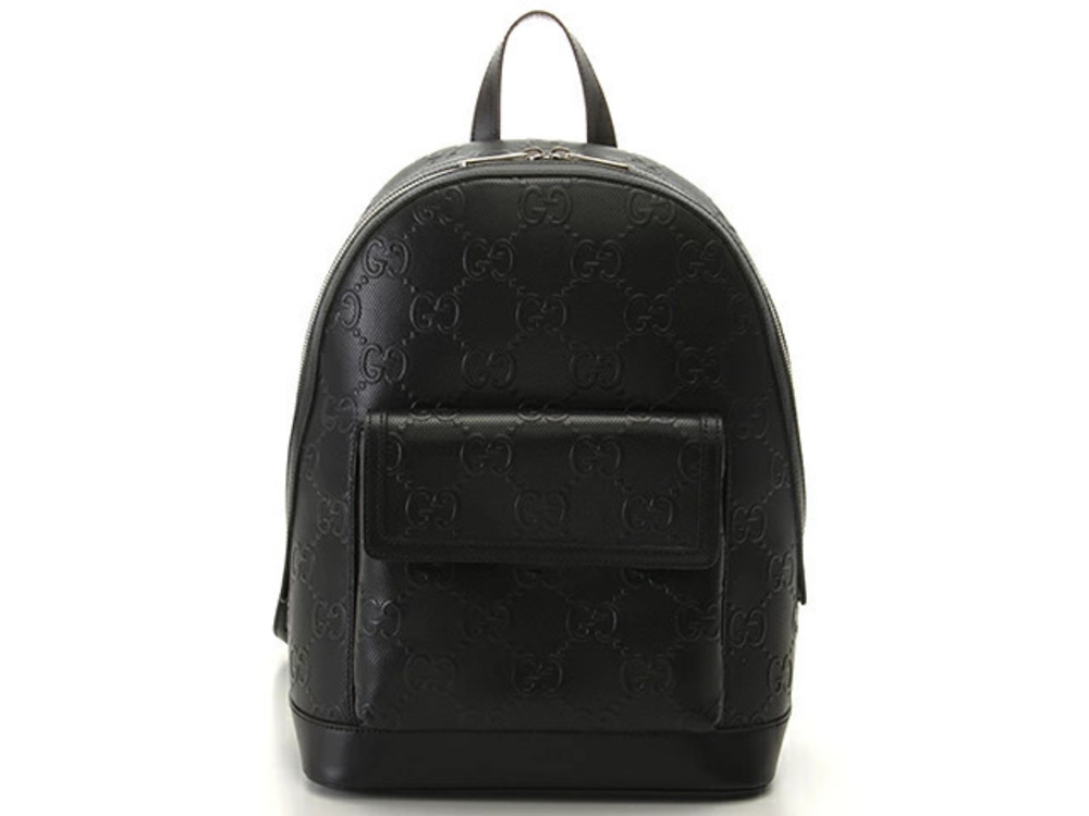 Gucci GG Embossed Backpack Leather Black K